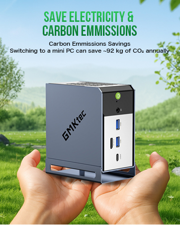 gmktec mini gaming pc save electricity carbon emmission