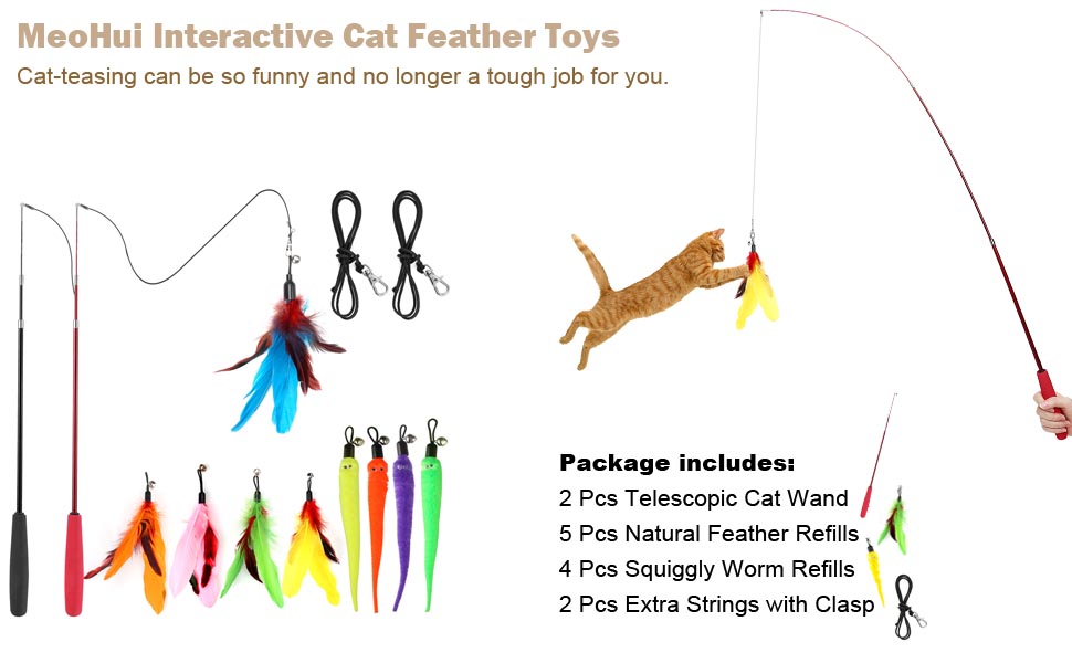 MeoHui Interactive Cat Feather Toys
