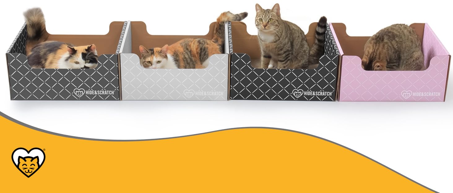 Hide & Scratch cat scratcher for indoor cats 